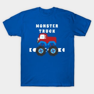 illustration of monster truck with cartoon style. T-Shirt